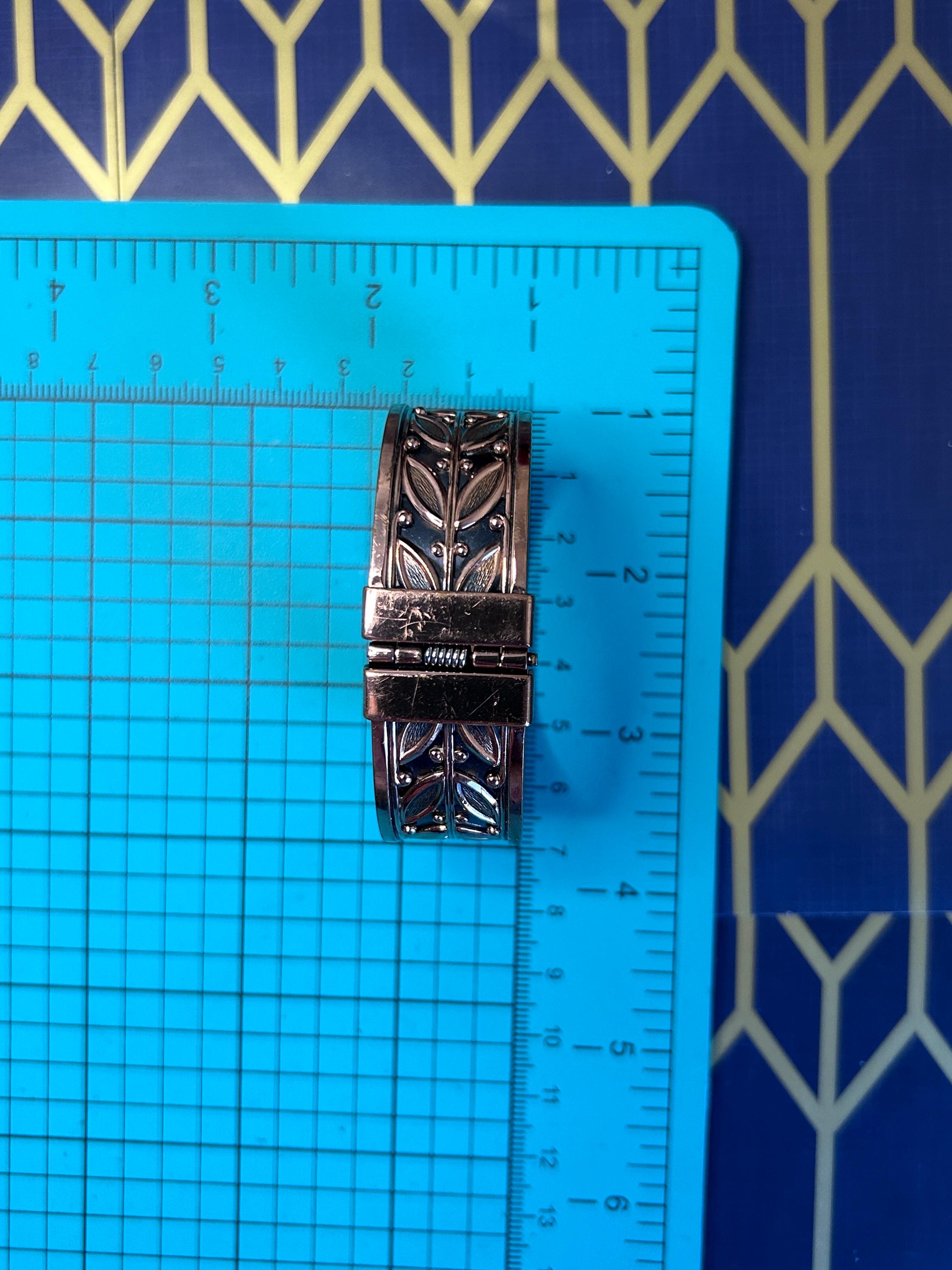 Vintage Renoir Copper Leaves Hinged Cuff Bracelet - Etsy