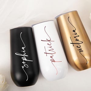 Bridesmaid Champagne flute Tumbler, Bridesmaid Flute, Bachelorette Wine Glass Party, Bridesmaid Proposal Gift, Gifts for Her, Wedding Gift
