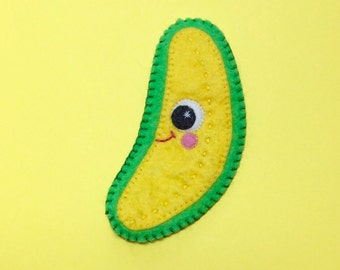 Banana Patch - Embroidered Patch - Sewn On Patch - Cute Fruit Patch - Cute Patch - Hand Sewn Patch