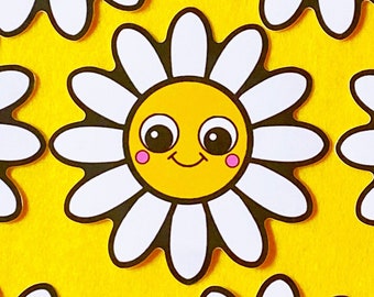 Daisy Vinyl Sticker - Cute Daisy Laptop Sticker - Cute Floral Stickers - Mothers Day 2023