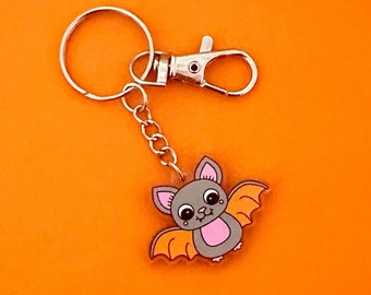 Halloween Keychain -Bat Keychain - Kawaii Halloween Keychain - Halloween Bat Charm