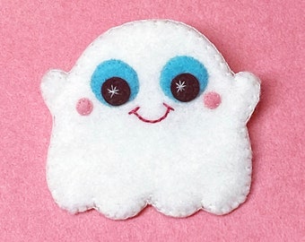 Ghost Brooch - Ghost Pin - Halloween 2023 - Cute Ghost - Halloween Ghost - Spooky Christmas Gift 2023 - Horror Valentine