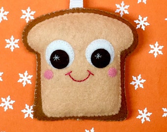 Toast Ornament - Christmas Tree Ornaments - Food Christmas Ornament - Toast Decoration - Christmas Gift 2025 - Foodie Gift