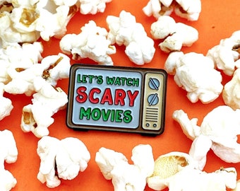 Scream Pin - Scary Movie Pin - Let's watch Scary movies - Creepy Christmas - Horror Movie Pin - Gifts for Horror fans