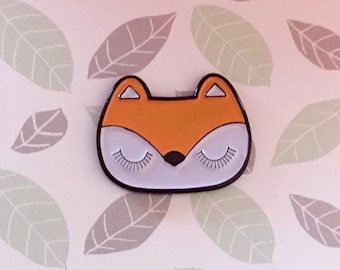 SECONDS SALE - Enamel Fox Pin - Fox Pin - Woodland Pin - Woodland Jewellery - Fox Jewellery - Cute Fox Accessories - Fox Enamel Pin