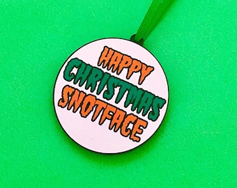 Drop Dead Fred Ornament - Drop Dead Fred Christmas Bauble - Snotface Decoration - Rik Mayall - Snotface Ornament