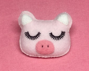 Pig Brooch - Cute Pig Brooch - Cute Piggy Pin - Pink Pig Pin - Pig Pin - Piglet Pin - Gifts For Pig Lovers - Mothers Day 2023