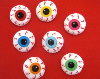 Halloween Pin - Bloodshot Eyeball Brooch - Halloween Jewelry - Creepy Eyeball Pin - Halloween Party - Halloween Costume - Creepy Christmas