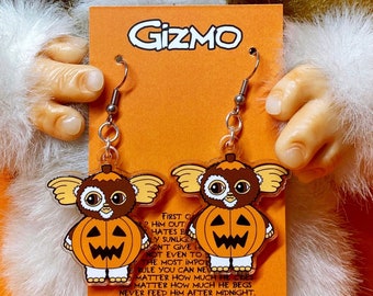 Halloween Earrings - Gizmo Earrings - Gremlins Jewellery - 80's Movie Earrings - Halloween Costume - Halloween Jewellery