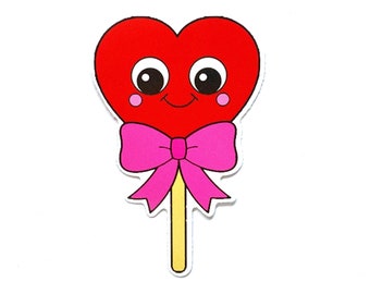 Cute Candy Sticker - Heart Pop Sticker - Valentine's Day Gift - Valentines Day 2023