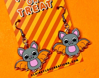 Halloween Earrings - Bat Earrings - Halloween Jewellery - Halloween Gifts
