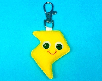 Lightening Charm - Cute Keychain - Bag Charm - Lightening Bolt - Kawaii Charm - Cute Bag Charm - Bag Candy