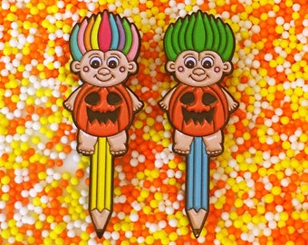 Halloween Troll Pin - Halloween Pins -  Halloween Costume - Troll Pencil - 90s Toy - Cute Stationary - Halloween Gift - 90's Kid