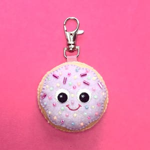 Cute Keychain - Sugar Cookie Keyring - Food Keychain - Kawaii Key Chain - Cute Bag Charm