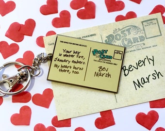 IT Stephen King - My Heart Burns There Too - IT Movie - Stephen King Fan - Stephen King Keyring - Horror Keychain - Valentines Day 2025