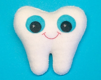 Cute Tooth Plush - Tooth Decor - Tooth Decoration - Dentist Gift - Dental Student Gift - Dental Hygienist Gift - Christmas Dentist Gift 2023