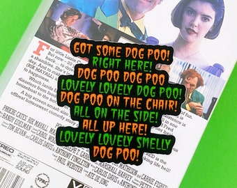 Drop Dead Fred - Drop Dead Fred Sticker - Dog Poo Sticker - Rik Mayall - 90's Movie - Cult Film - The Young Ones