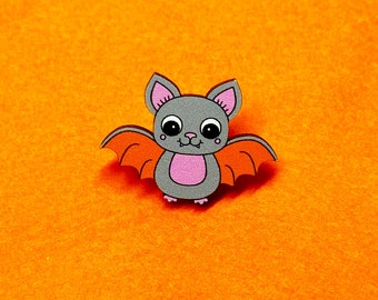 Halloween Brooch - Bat Brooch - Halloween Bat Pin - Cute Halloween Jewellery