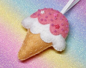 Ice Cream Ornament - Ice Cream Nursery - Holiday Ornament - Ice Cream Decoration - Ice Cream Ornament - Christmas 2023