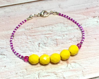 Bright Pink Bracelet  - Mother’s Day Bracelet - Retro Bracelet - Mothers Day 2023