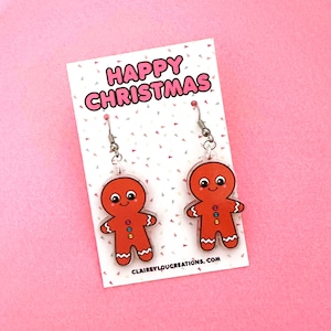 Christmas Earrings - Gingerbread Earrings - Gingerbread Jewellery - Christmas Jewellery - Christmas Cookie - Christmas 2025