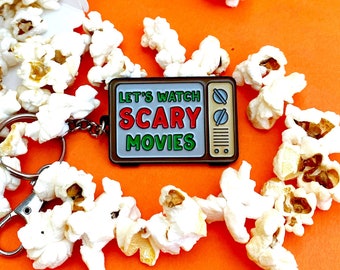 Scary Movie - Scary Movie Keychain - Let's watch Scary movies  - Scream Keychain - Horror Valentine - Valentines Day 2023