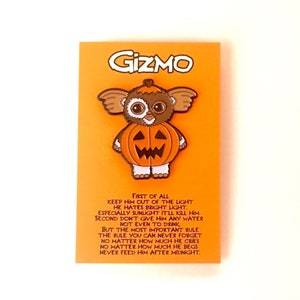 Gizmo Pin Gremlins Enamel Pin Halloween Accessories Halloween Pins Creepy Christmas Gizmo Mogwai Christmas Gift 2023 image 2