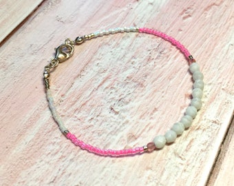 Miyuki Seed Bead Bracelet - Beaded Bracelet - Delicate Bracelet - Gifts for Bridesmaids - Mothers Day 2023