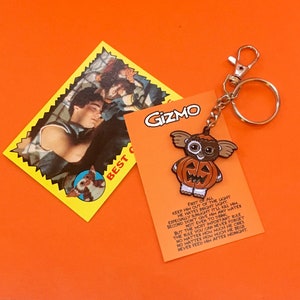 Gizmo Keychain Gremlins Keychain Halloween Gift Ideas Halloween Keychain Creepy Christmas Gizmo Gift Christmas Gift 2023 image 2