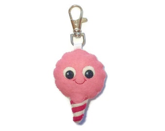 Cotton Candy Charm - Cute Bag Charm - Cute Charm - Cotton Candy Keychain - Cute Fairground Food - Mothers Day 2023