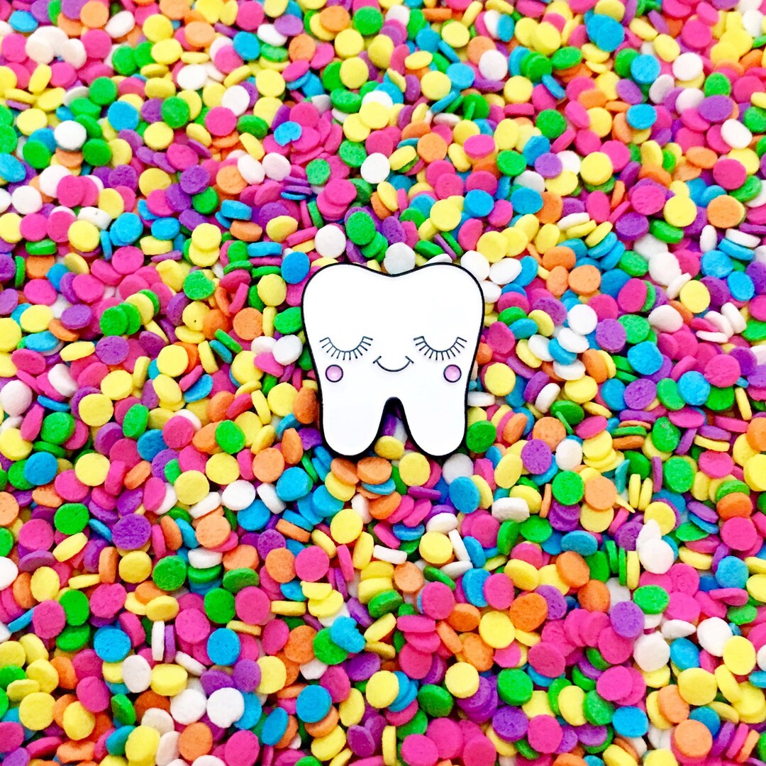 Tooth Pin Candy Sweet Tooth Pin - Dental Nurse Gift - Dentist Gift - Tooth Gift ...