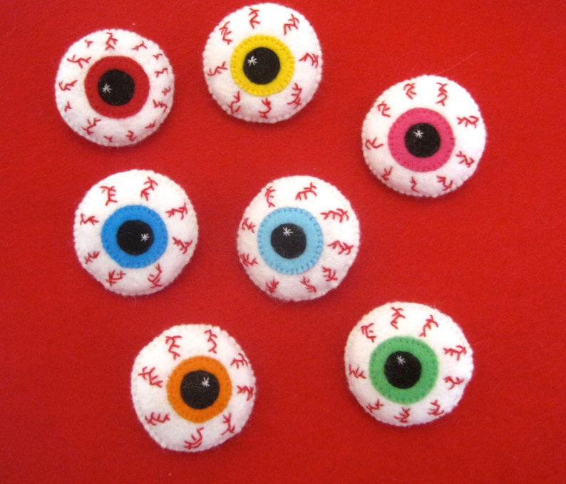 Halloween Pin Bloodshot Eyeball Brooch Halloween Jewelry Creepy Eyeball Pin Halloween Party Halloween Costume Creepy Christmas image 1