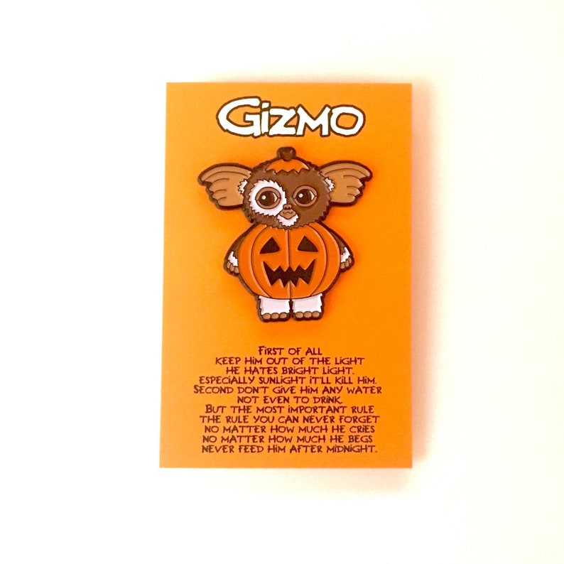Gizmo Pin Gremlins Enamel Pin Halloween Accessories Halloween Pins Creepy Christmas Gizmo Mogwai Christmas Gift 2023 image 2