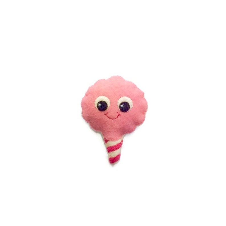 Cotton Candy Pin Cotton Candy Brooch Cute Food Candyfloss Pin Cute Felt Brooch Mothers Day 2023 image 1