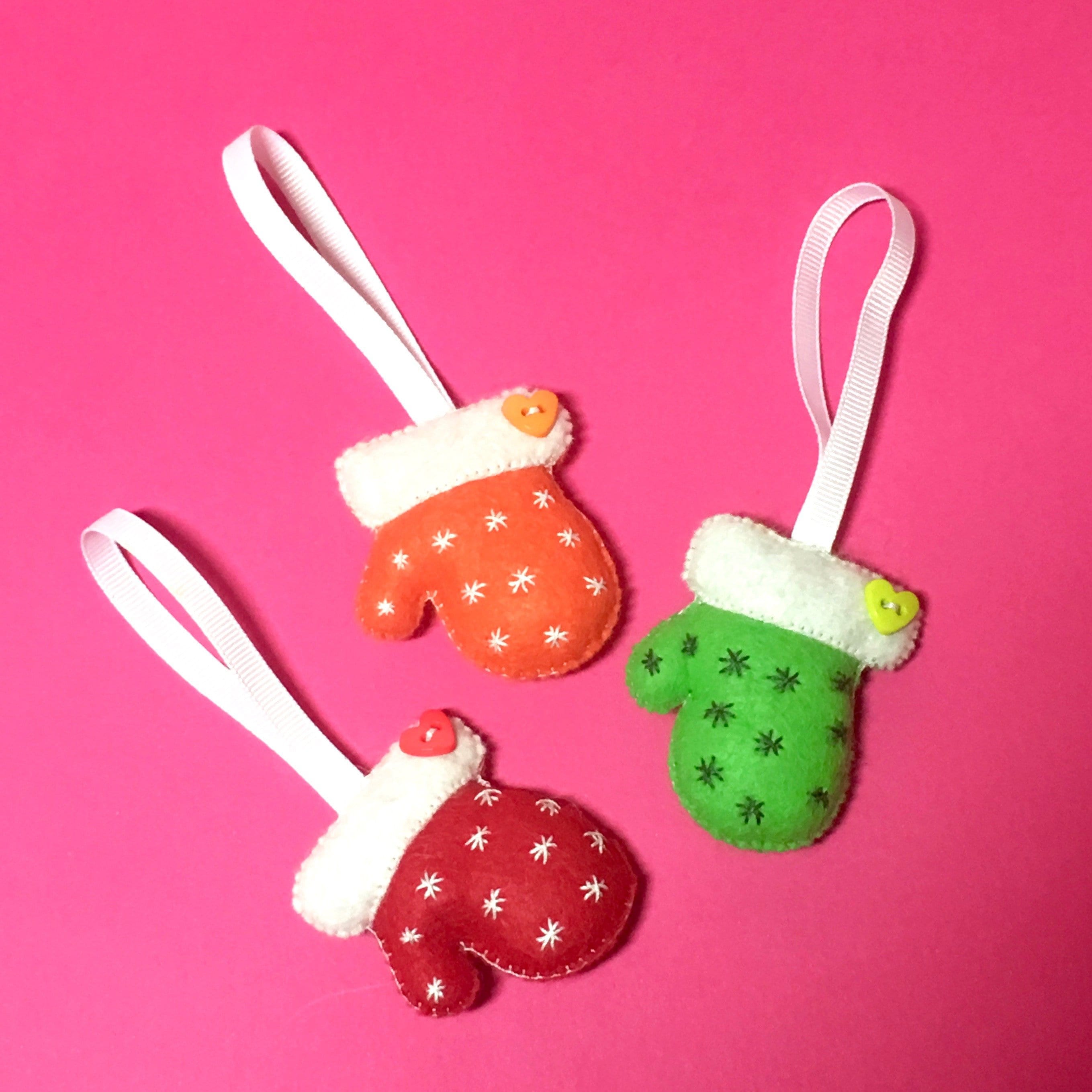 Christmas Mitten Christmas Mitten Ornament Decoración de | Etsy