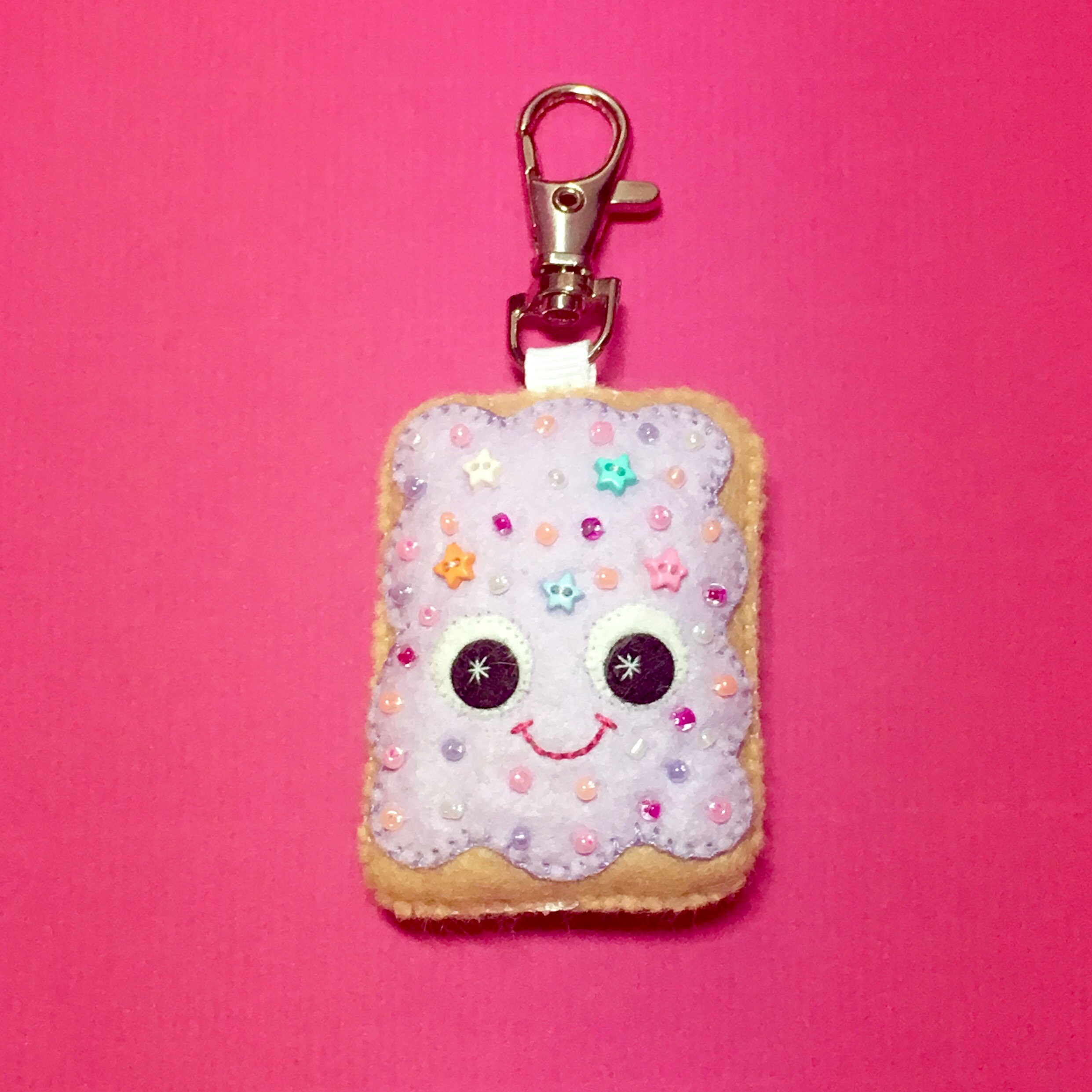 Pop Tart Keychain Cute Bag Charm Cute Keychain Kawaii Etsy