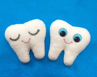 Tooth Fairy Pillow - Tooth Holder- Dentist Gift - Tooth Plush - Tooth Keepsake - Tooth Fairy Pillows