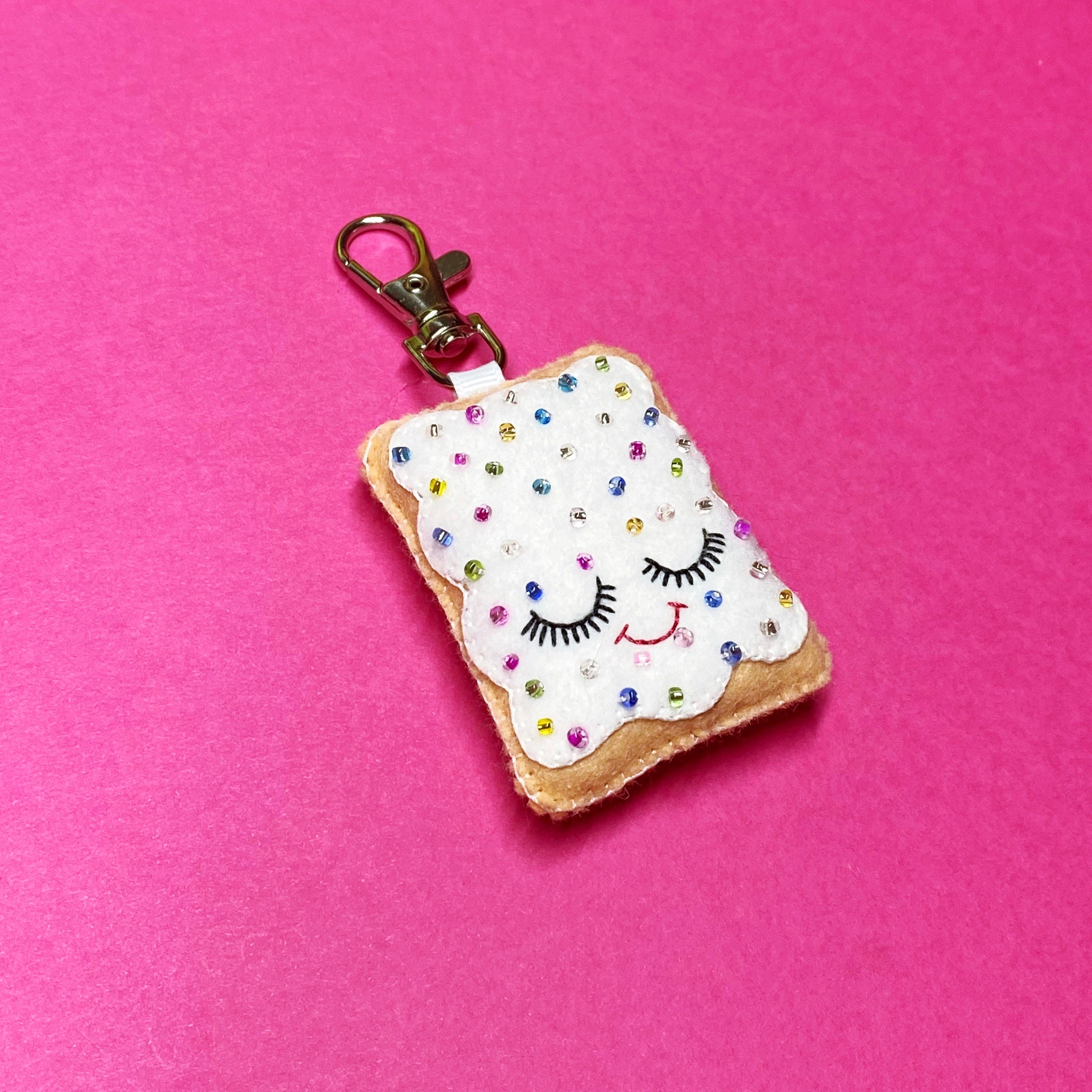 Pop Tart Keychain Cute Bag Charm Cute Keychain Kawaii Charm Kawaii Plush  Bag Charm Cute Bag Charms Candycore 