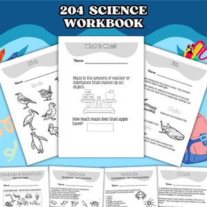 200 Science Preschool Worksheets, Science Worksheet Pdf, Activity Book ...