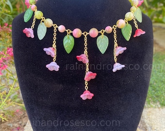 The Garden Fairy Necklace Bridgerton, Bride, Coquette Necklace, Elegant, Royal, Fairycore, Princess, Angelcore, Cottagecore