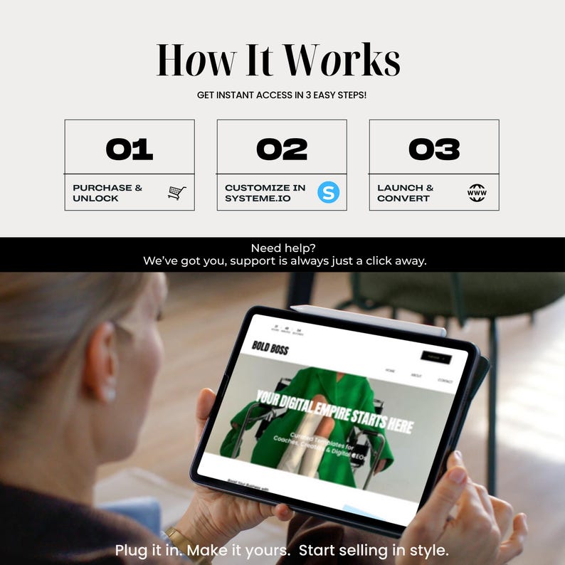 Websitesjabloon Systeme.io, gedurfde trechter voor coaches, mentoren en makers van cursussen | Voor mobiel geoptimaliseerde digitale productbestemmingspagina | Verkooppagina afbeelding 8