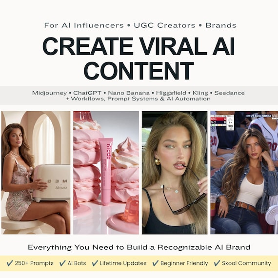 AI Content Creation Course, Midjourney Course, AI Influencer Creation, Higgsfield, UGC Content, Branding & Viral Content