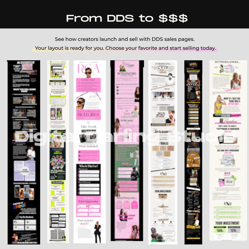 Canva Sales Page Template | Bold Boss Babe Funnel PNG | Stan Store & Beacons | High-Converting Digital Offer Page | Editable - Mobile-Ready image 6
