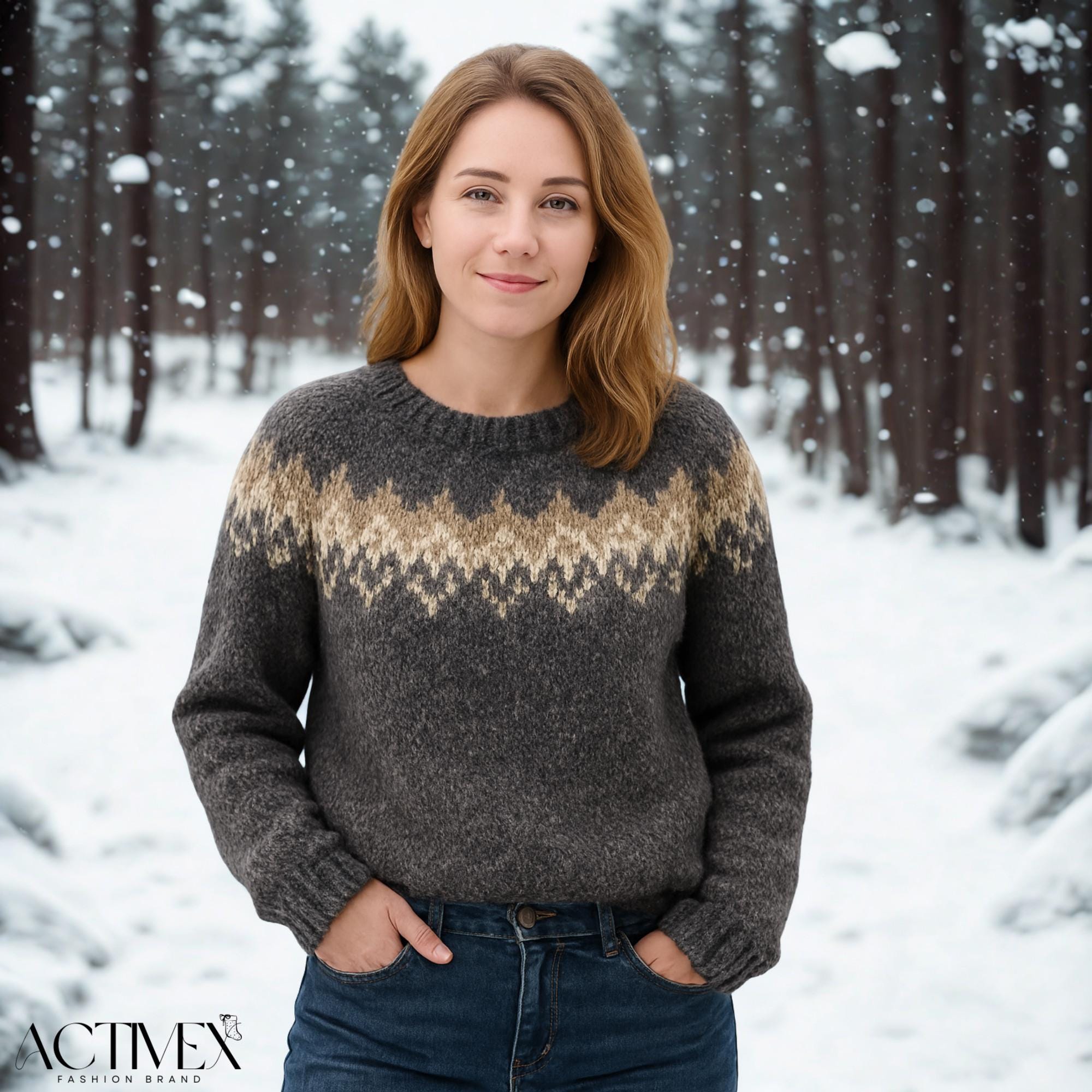Adelinna | Damen Locker Lässiger Strick Pullover | Warme - Gerrys Modehaus