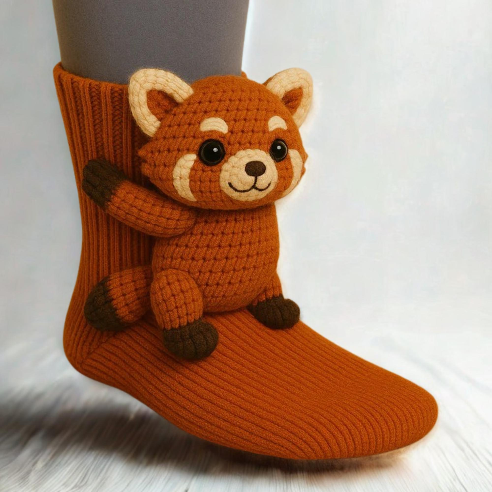 3D Tier Stricksocken - Handgehäkelte Kuschelsocken Produktbild-Vorschau 11
