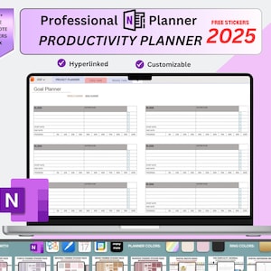 Project Management And Work Planning OneNote Planner Templates