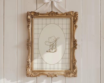 Cowboy Nursery Wall Art Set, Western Horse Baby Boy Decor, Rustic Cowboy Prints, Boy Nursery Printable, Digital Download