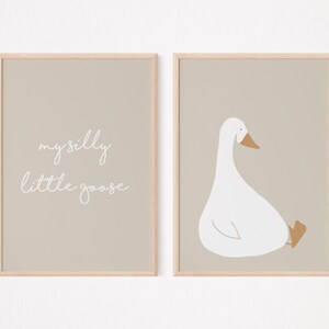 Silly Goose Baby Girl Nursery Prints, Girl Nursery Decor, Nursery ...