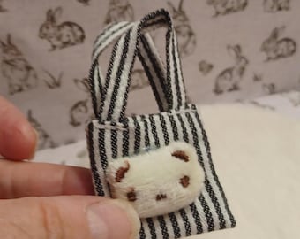 Dollhouse baby bag, nursery decor, diaper bag, hand bag