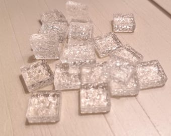 Dollhouse mini crystal wall bricks. Perfect for shower wall, window or room divider